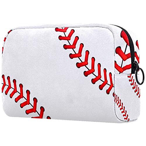 Baseball-Schnürsenkel-Make-up-Tasche, leicht, tragbar, Kosmetiktasche für Damen, Reiseaufbewahrung, Kulturbeutel, Organizer, Outdoor, für Mädchen und Damen von Josidd