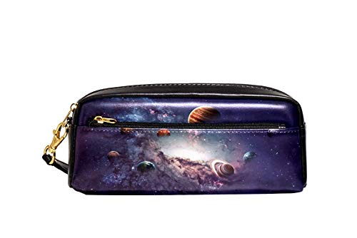 Federmäppchen mit großem Fassungsvermögen, Planeten des Sonnensystems, Stifteetui, Organizer, Schreibwaren, Leder, Reise-Kosmetiktasche mit Fächern, Geschenk für Mädchen, Jungen, Frauen von Josidd