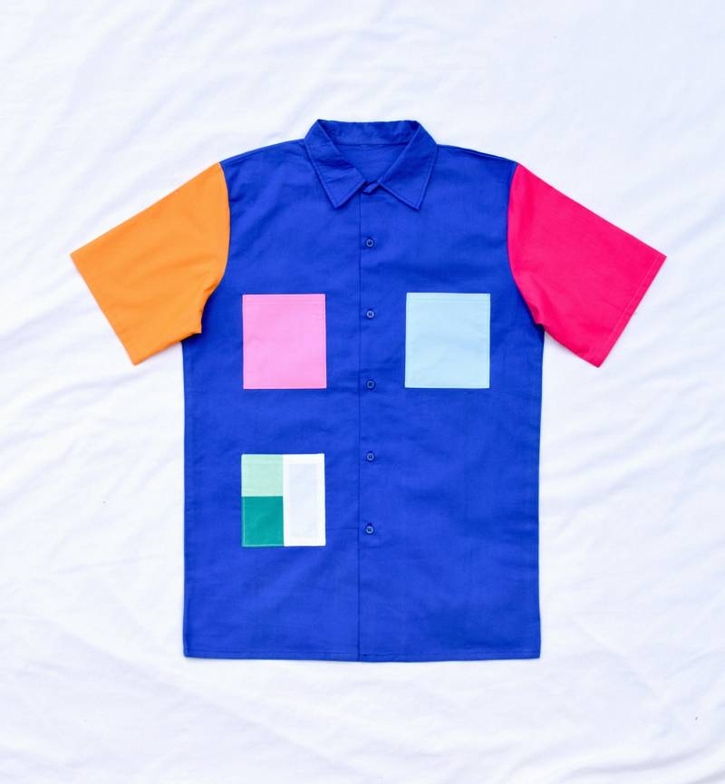 Personalisiertes Second-Hand-Shirt - Unisex, Gemischt Handgenäht Einzelstück Colourblock Trendiges Und Handwerkliches Patchwork-Shirt Personalisiertes Second-Hand-Shirt - Unisex, Gemischt Handgenäht Einzelstück Colourblock Trendiges Und Handwerkliches Patchwork-Shirt von JosieCreas