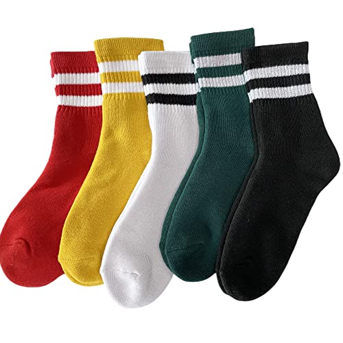 Josnown Thermosocken Damen, 5 Paar Warme und Dicke Wollsocken für Damen und Mädchen – Weiches, Kuscheliges Frottee-Design, Schöne Farbe, Bequem für kalten Winter, Gr.35-41 von Josnown