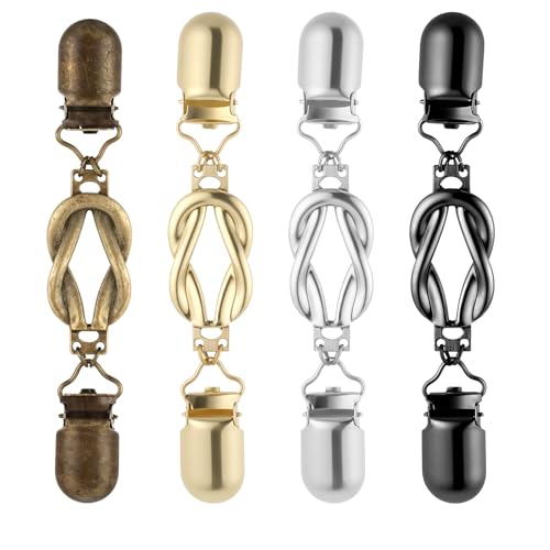 4 Stück Waist Clip Metall Cinch Clip Vintage Pullover Clips Cardigan Clips Für Kleider & Hosen Retro Swirl Clips Zum Festziehen Von Damenkleidun Für Elegante Strickjacken Hemden Tücher von Josojoou