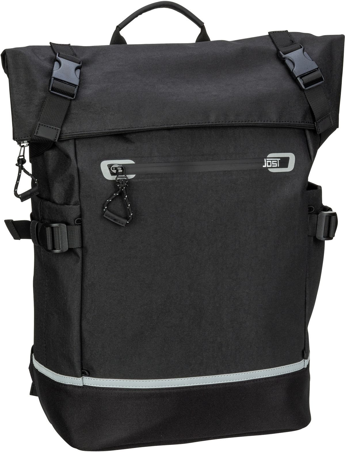 Jost Lillehammer Business Backpack Courier  in Schwarz (20.5 Liter), Rolltop Rucksack von Jost