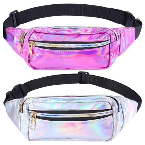 Jostift 2 Stück Bauchtasche Gürteltasche Damen Hüfttasche Sport Herren Wasserdicht Umhängetasche, Verstellbarer Gurt Hüfttasche für Damen Outdoor Sport - Women Waist Pack von Jostift