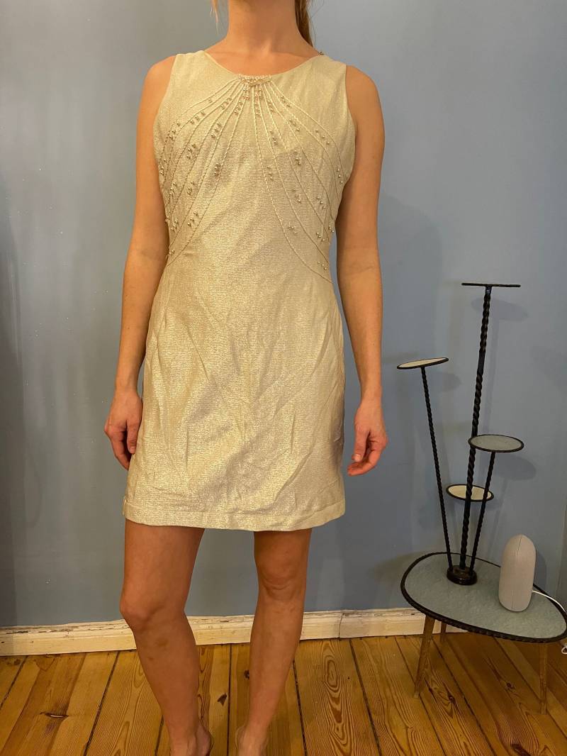 Goldene Lurexperlen 1950Er 1960Er Jahre Neujahr Diamantperlen Größe M-L von JosuDeJosusVintagesh