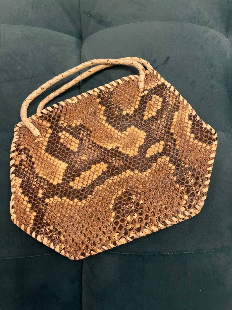 Pythonleder Handtasche True Vintage 50Er Jahre von JosuDeJosusVintagesh