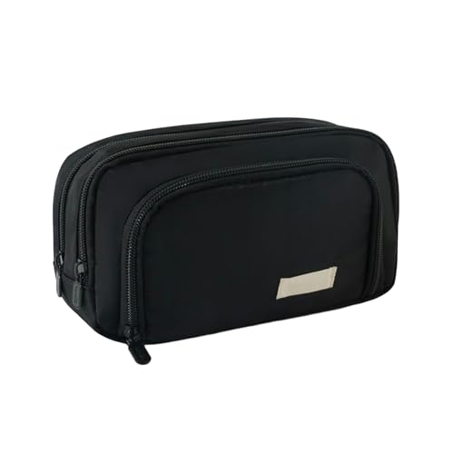 Einfache japanische Werkzeug-Aufbewahrungstasche für Schreibwaren und Stifte, für männliche und weibliche Studenten, Schwarz von Joucien