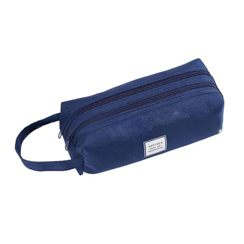 Joucien 2 Stück – einfache personalisierte Schreibwaren-Aufbewahrungstasche, kreatives Bürobedarf, Bleistift-Schreibwaren-Box – Marineblau Joucien 2 Stück – einfache personalisierte Schreibwaren-Aufbewahrungstasche, kreatives Bürobedarf, Bleistift-Schreibwaren-Box – Marineblau von Joucien