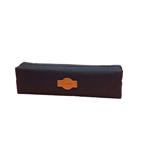 Joucien 2 Stück – einfache und personalisierte Schreibwaren-Tasche für Männer und Frauen – Schüler-Bleistift-Schreibwaren-Aufbewahrungs-Bleistift-Box – Schwarz von Joucien