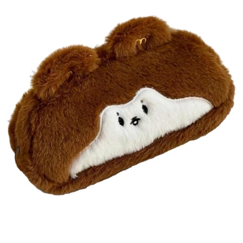 Joucien Corgi Federmäppchen im Hunde-Stil, großes Fassungsvermögen, kreative Plüsch-Schreibwaren-Aufbewahrungsbox – kleines Eichhörnchen von Joucien