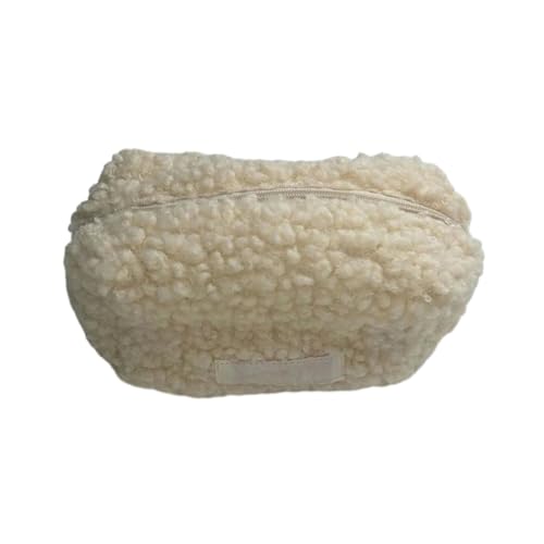 Joucien Federmäppchen aus Plüsch in koreanischer Version und einfacher Schreibwaren-Aufbewahrungstasche – Beige von Joucien