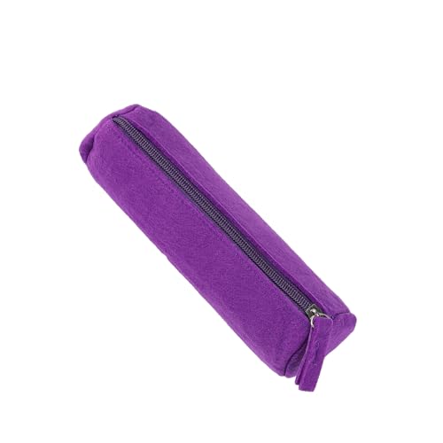Joucien Koreanische Version einfarbiges Filz-Federmäppchen, einfache kreative Schreibwaren-Box, violett, 20 x 6 cm von Joucien