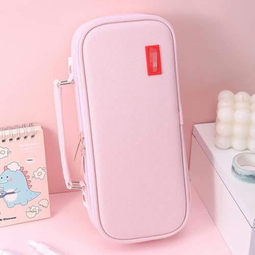 Joucien Tragbare Schreibwaren-Aufbewahrungsbox, Damen-Make-up-Tasche, Business-Bürobedarf-Tasche – Blau von Joucien