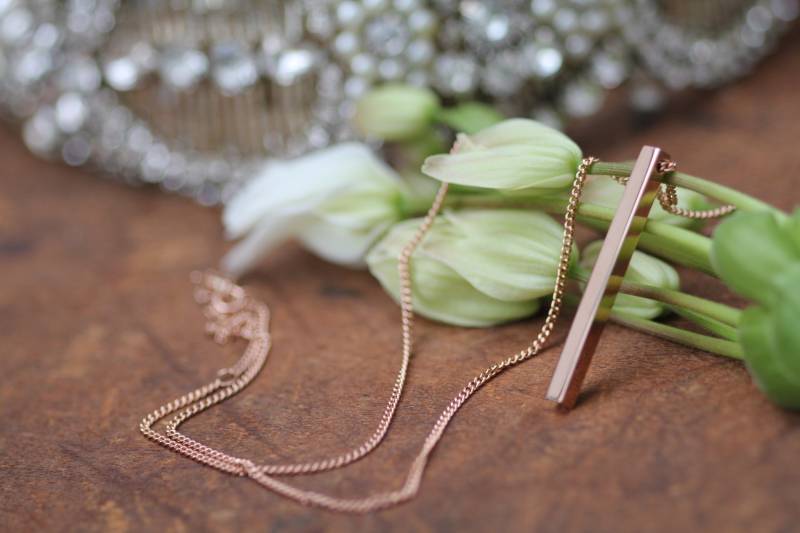 Kensington 9 Karat Rosegold Bolt Halskette | Massiv Gold 375 9K Kensington 9 Karat Rosegold Bolt Halskette | Massiv Gold 375 9K von Joulberry