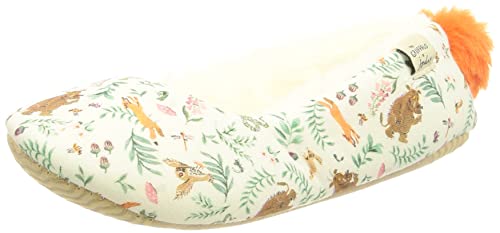 Joules Dreama Hausschuh, Gruffalo White Floral, XS (EU 25/27) von Joules