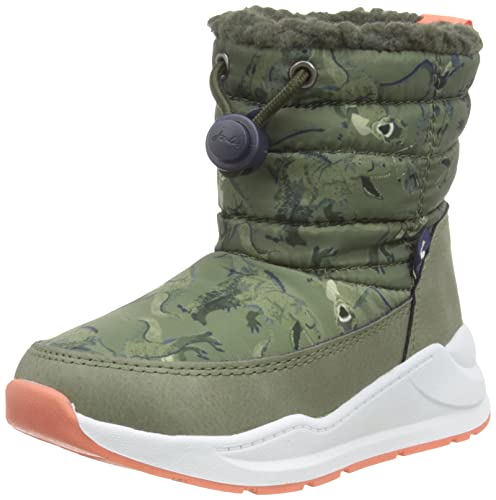 Joules Baby-Mädchen Jnr Winterstiefel Stiefelette, Green T Rex von Joules