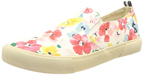 Joules Damen Tischtennisschuh Fay, Weiß/Blumen, 40/41 EU von Joules