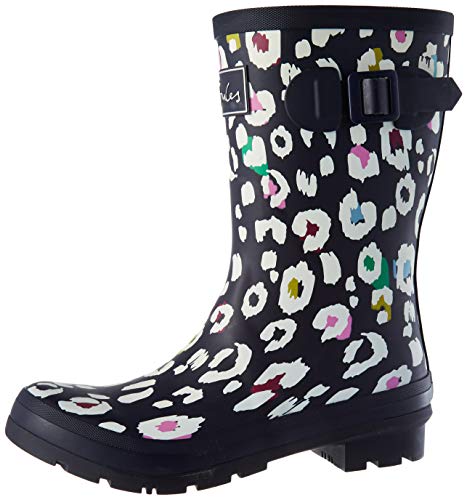 Joules Damen Molly Welly Gummistiefel, Marine Leopard, 38 EU von Joules