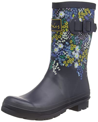 Joules Damen Molly Welly Gummistiefel, Navy Ditsy, 43 EU von Joules