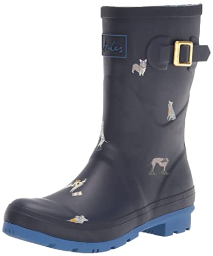 Joules Damen Molly Welly Gummistiefel, Navy Dogs, 36 EU von Joules