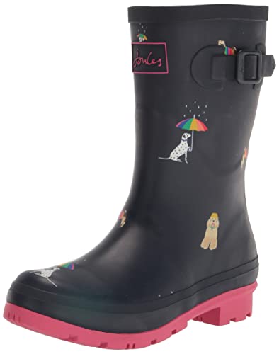 Joules Damen Molly Welly Gummistiefel, Rainbow Dog, 36 EU Weit von Joules