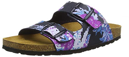 Joules Damen Penley Sandalen Blau (Dark Blue Floral Dkbluflrl)7 (40 EU) von Joules