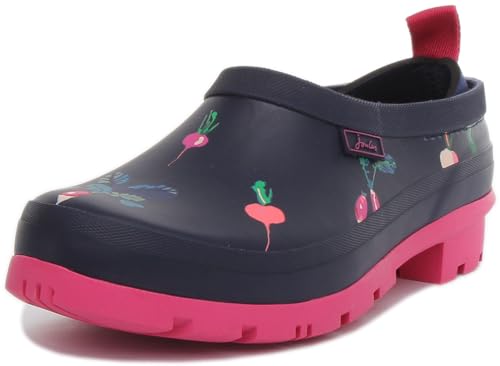 Joules Damen Pop On Gummistiefel, Navy Veggies, 37 EU von Joules