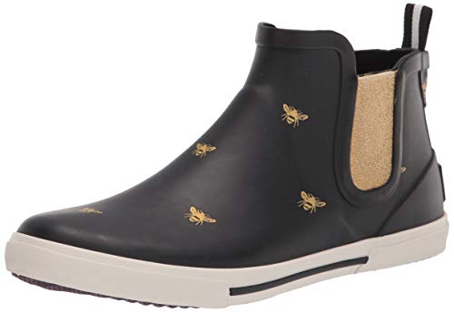 Joules Damen Rainwell Gummistiefel, Black Gold Bee, 36 EU von Joules