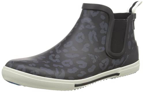 Joules Damen Rainwell Stiefelette, Black Bee Leopard, 36 EU Weit von Joules