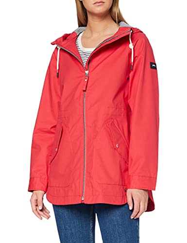 Joules Damen Shoreside Regenjacke, Rot, 38 von Joules