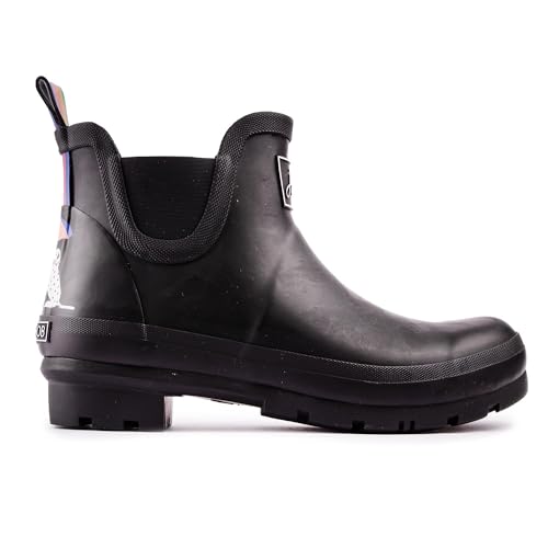 Joules Damen Wellibob Gummistiefel, Schwarzer Hund, 36 EU Weit von Joules