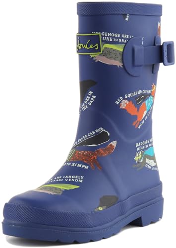 Joules Jungen Jnr Welly Print Gummistiefel, Blue Animals, 28 EU von Joules