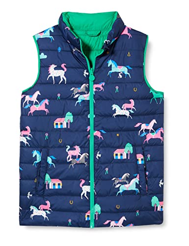 Joules Mädchen Flip It Navhorses Weste, Navhorses, Einheitsgröße EU von Joules