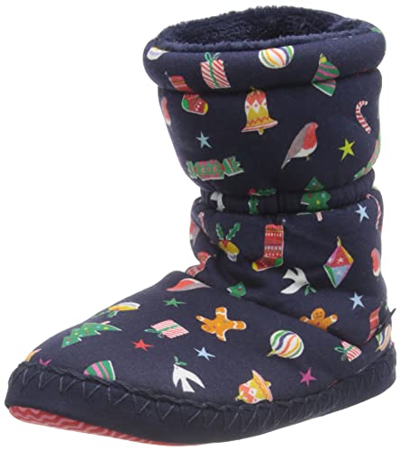 Joules Mädchen Jnr Padabout Hausschuh, Navt Festive, Medium EU von Joules