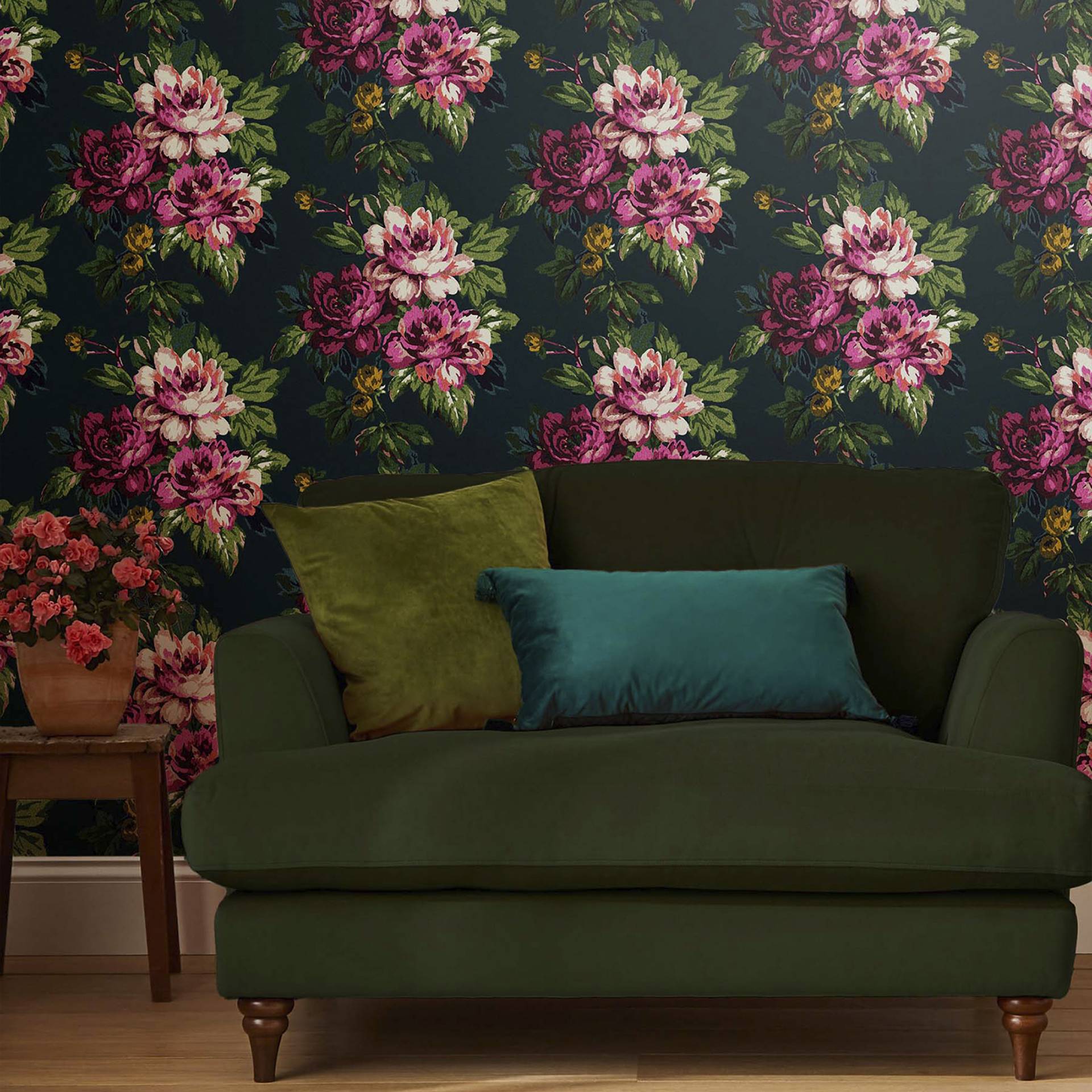 Joules Vliestapete "Invite Floral Peacock" floral glatt floral von Joules