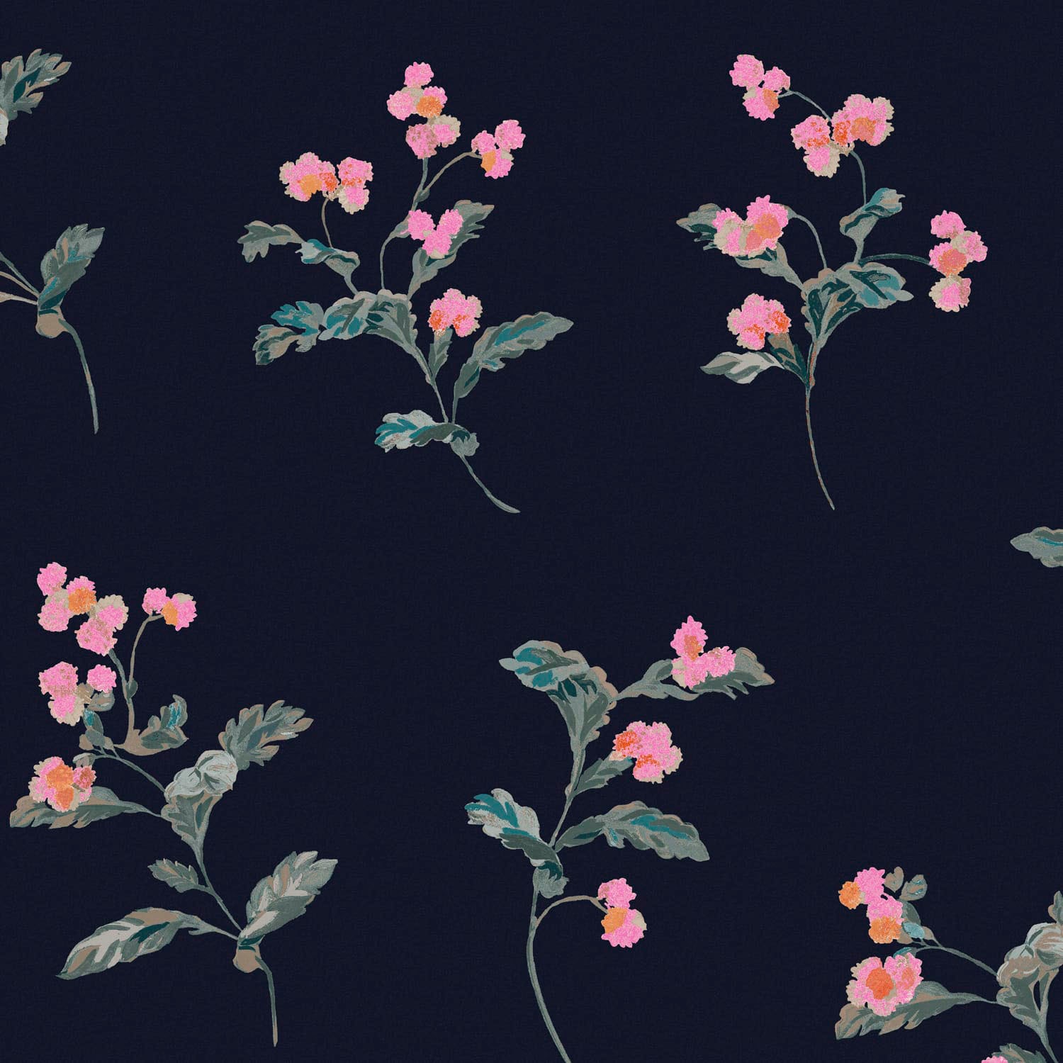 Joules Vliestapete "Swanton Floral Midnight Navy" floral glatt floral von Joules