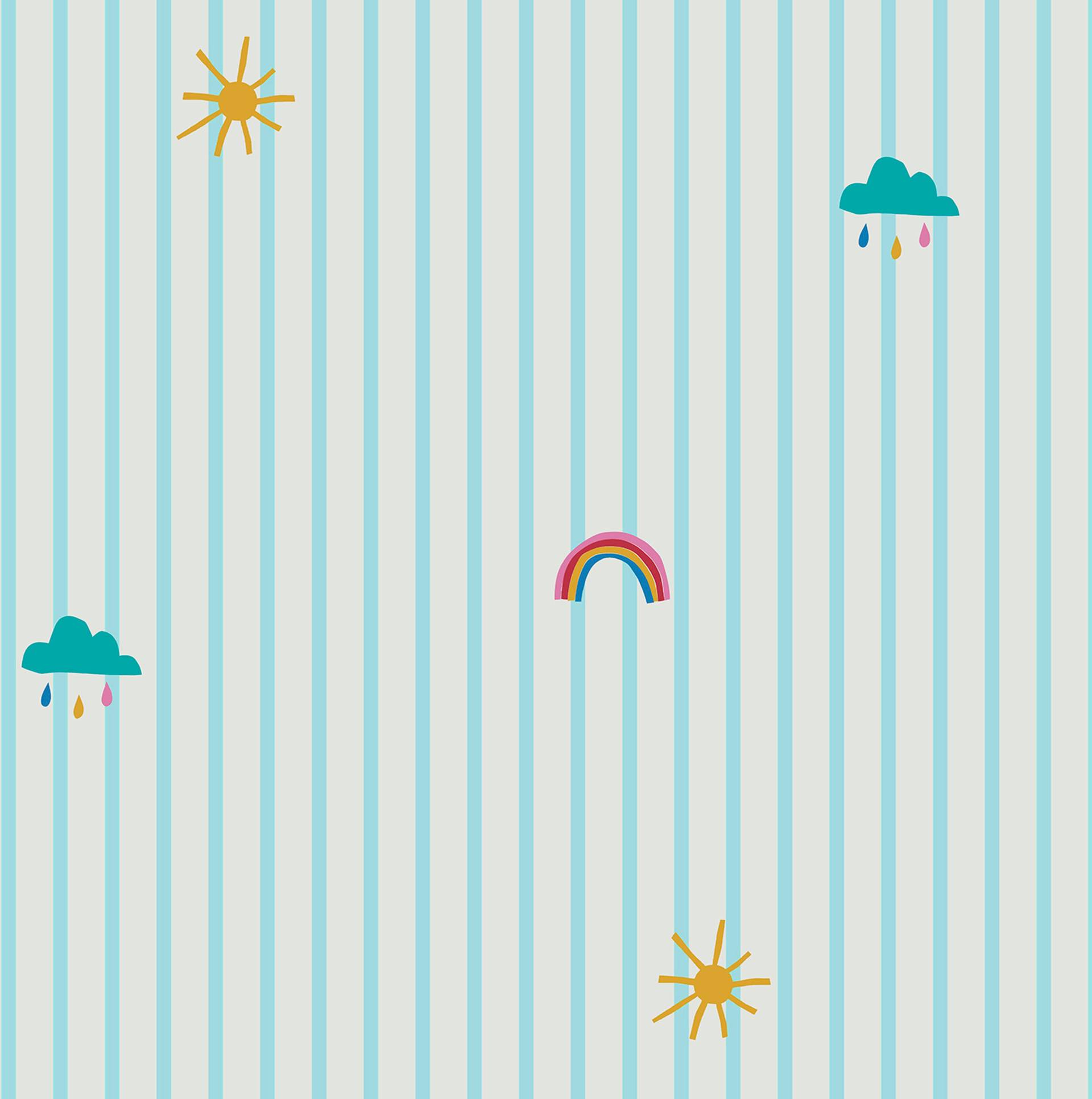 Joules Vliestapete "Whatever the Weather Icons Haze Blue" Motiv glatt Motiv von Joules