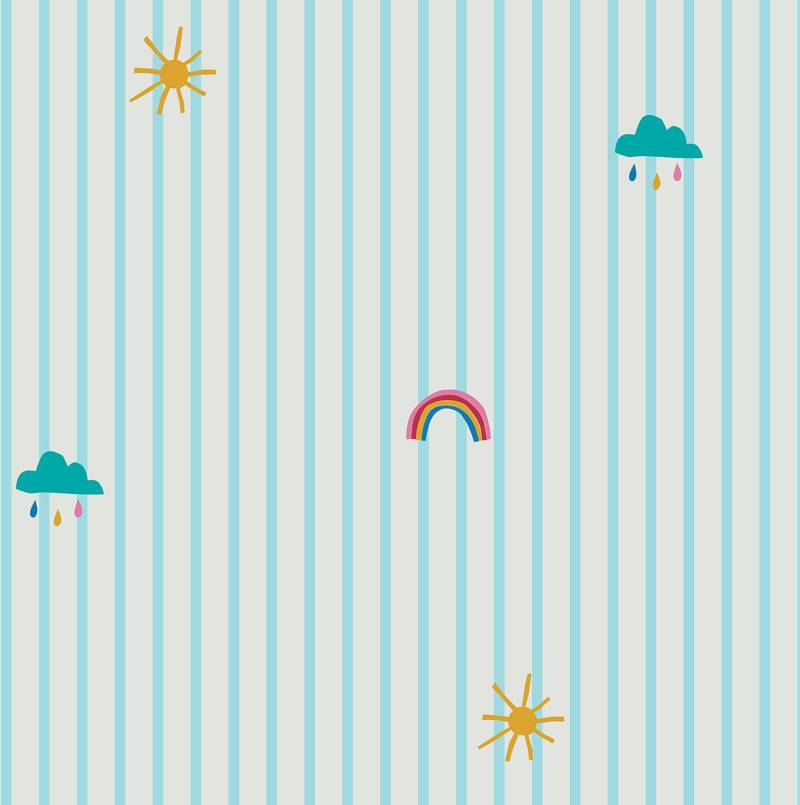 Joules Vliestapete "Whatever the Weather Icons Haze Blue" Motiv glatt Motiv von Joules
