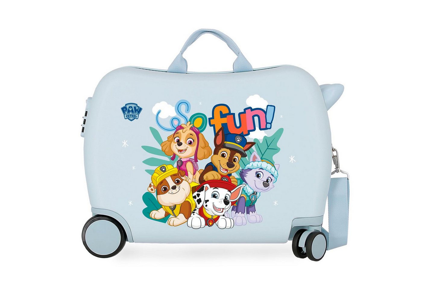 Joumma Bags Kinderkoffer Kinder Sitzkoffer Stabiler Hartschalenkoffer mit Sitzfunktion, Optimaler Reisebegleiter, da dieser Koffer als Handgepäck zählt von Joumma Bags