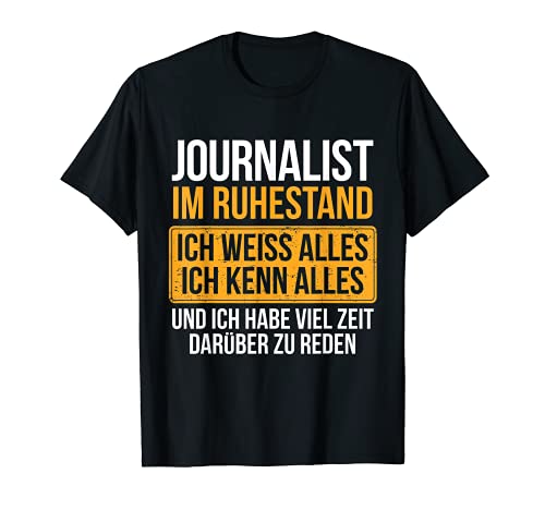 Herren Ruhestand Journalist T-Shirt Herren Ruhestand Journalist T-Shirt von Journalist Geschenk-Idee Journalismus