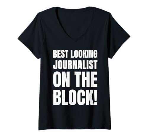 Damen Bester Journalist! Lustiger Journalismus T-Shirt mit V-Ausschnitt Damen Bester Journalist! Lustiger Journalismus T-Shirt mit V-Ausschnitt von Journalist Graduate And Media Press Reporter