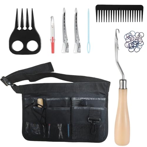 Pferde Mähne flechten DIY-Set mit Abnehmbarer Gürtel inkl.Teppichhaken Pin Pinsel Fadenschneider Mähnenkamm Haarspangen und Gummibänder für Westernpferde Party von Journdream