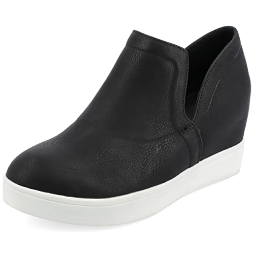 Journee Collection Cardi Sneaker für Damen, Keilabsatz, Schwarz (schwarz), 37 EU von Journee Collection