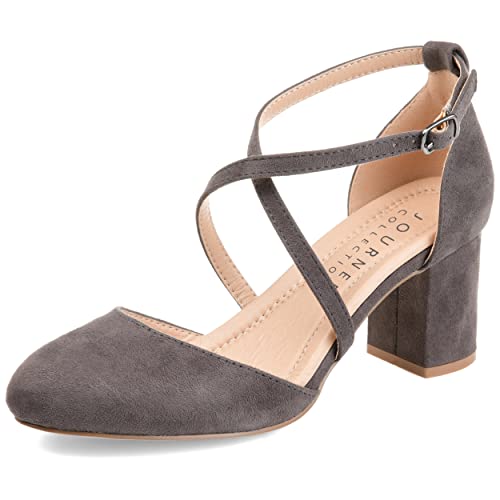 Journee Collection Comfort Damen Pumps, Grau (grau), 43 EU von Journee Collection