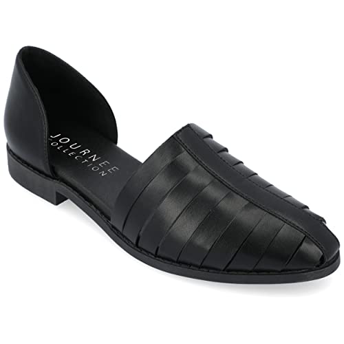 Journee Collection Damen Anyah Flats, Schwarz, 40.5 EU von Journee Collection