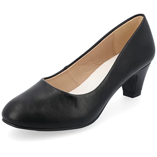 Journee Collection Damen Comfort LUU-M Pumps, Schwarz, 39 EU von Journee Collection