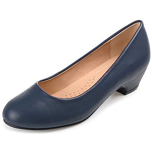 Journee Collection Damen Comfort Medium und Wide Width SAAR Pump, Marineblau, 37.5 EU von Journee Collection