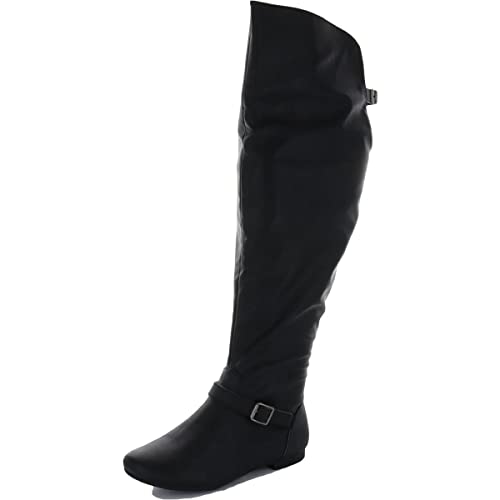 Journee Collection Damen Kniestiefel, schwarz, 38 EU von Journee Collection