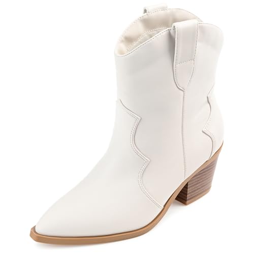 Journee Collection Damen Tru Comfort Foam Becker Bootie Stiefelette, Weiss/opulenter Garten, 39 EU von Journee Collection