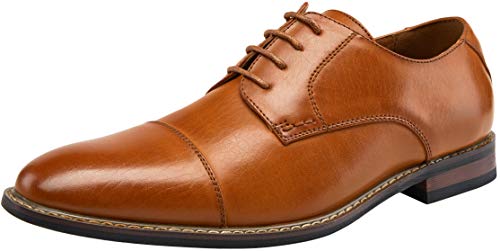 Jousen Herrenschuhe mit Flügelspitze, Brogue-Oxford, formelle Schuhe für Herren, Business-Derby-Schuhe, 603-Kappe, gelbbraun, 44.5 EU von Jousen