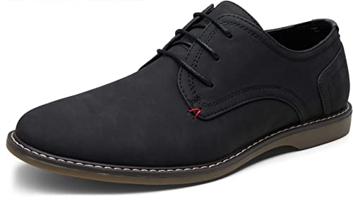 Jousen Herren Anzugschuhe Leder Herren Oxfords Business Freizeit Anzug Schuhe für Herren Klassische formelle Derbyschuhe, Kleid Schuhe aus Veloursleder, 615-schwarz, 41 EU von Jousen